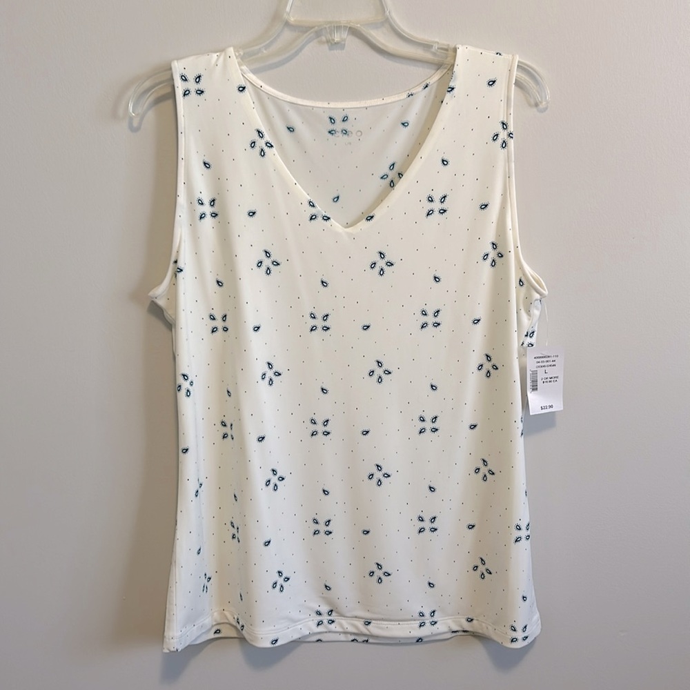 V-neck tank top by Cleo, women’s, size L